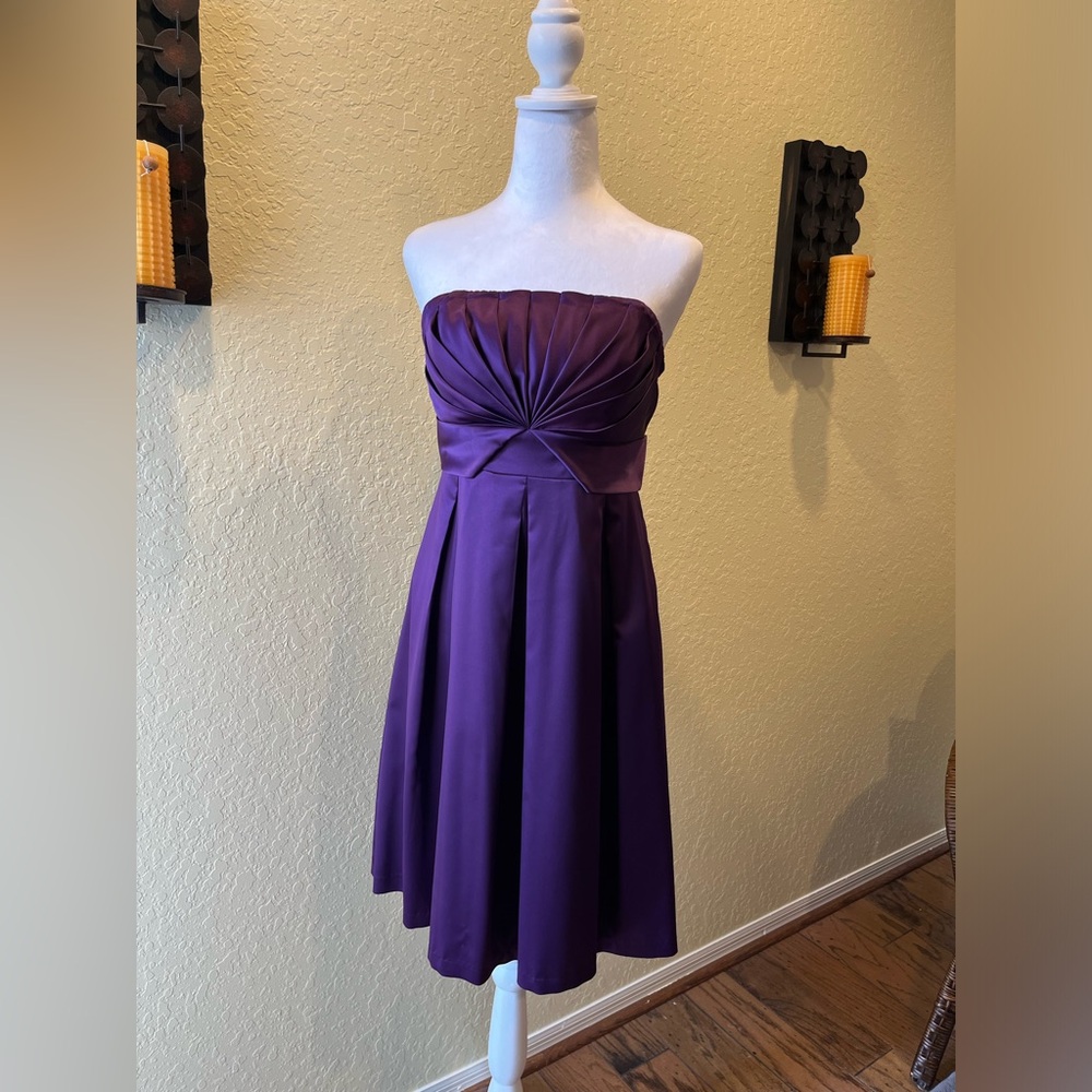 Beautiful deep purple dress perfect for prom or a wedding.